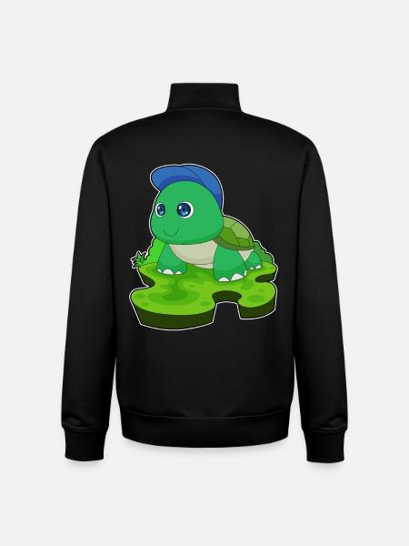 Tortoise Student Cap School - Unisex Organic Zip Sweatshirt by Stanley/Stella - black