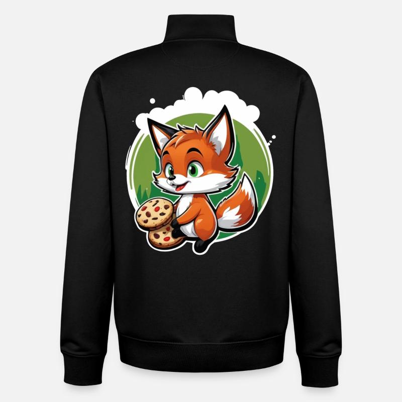 Pâte Foxy - Sweat zippé unisexe en coton bio Stanley/Stella - noir