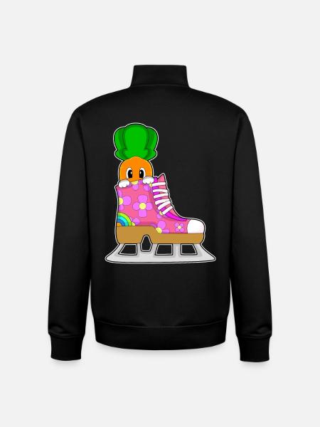 Patins à glace Carrot - Sweat zippé unisexe en coton bio Stanley/Stella - noir