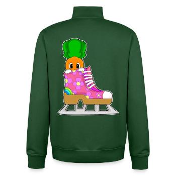 Karotte Eislaufen Schlittschuhe - Unisex Organic Zip Sweatshirt von Stanley/Stella - Flaschengrün - Hinten - AI Model Male 185 dark (185cm)