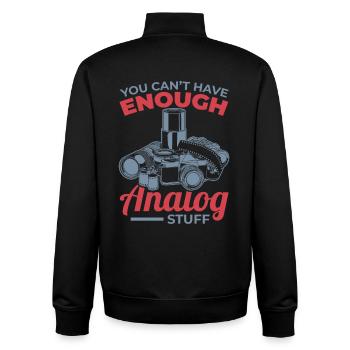 You Can't Have Enough Analog Stuff - Unisex Organic Zip Sweatshirt von Stanley/Stella - Schwarz - Hinten - AI Model Male 185 light (185cm)