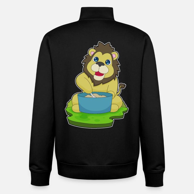 Cuillère de marmite Lion - Sweat zippé unisexe en coton bio Stanley/Stella - noir