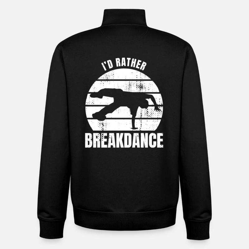 Je préfère le breakdance - Sweat zippé unisexe en coton bio Stanley/Stella - noir