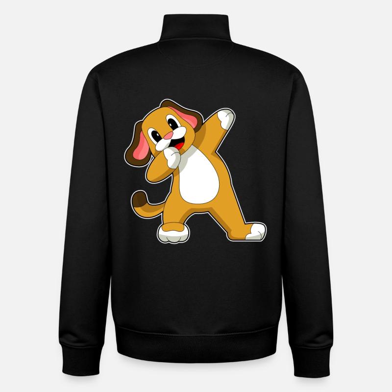 Danse hip-hop canine - Sweat zippé unisexe en coton bio Stanley/Stella - noir