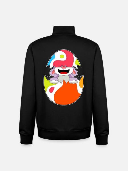 Bunny Easter Easter Egg - Unisex Organic Zip Sweatshirt by Stanley/Stella - black