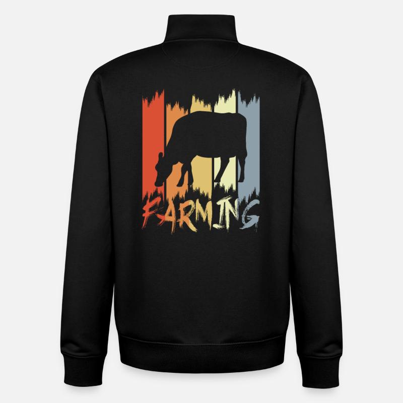 Dairy farmer - Unisex Organic Zip Sweatshirt by Stanley/Stella - black