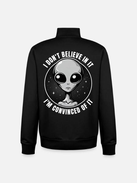 Extraterrestres Existence Foi Convaincue - Sweat zippé unisexe en coton bio Stanley/Stella - noir