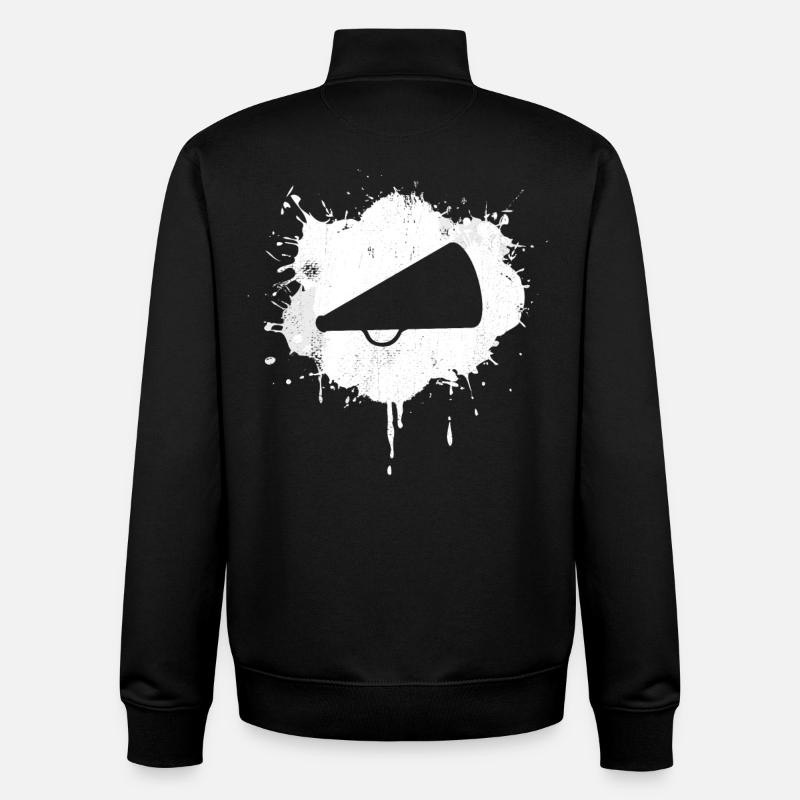 Santé mégaphone - Sweat zippé unisexe en coton bio Stanley/Stella - noir