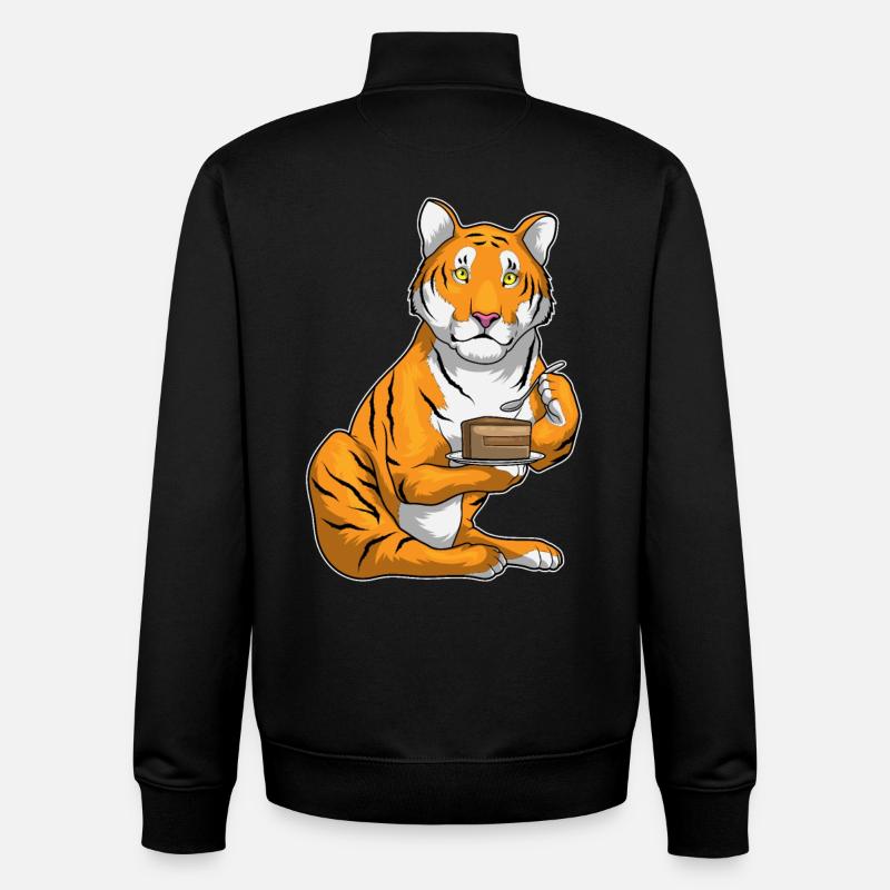 Tiger Kuchen - Unisex Organic Zip Sweatshirt von Stanley/Stella - Schwarz