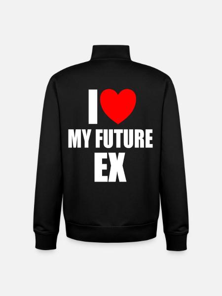 J’aime mon futur ex - Sweat zippé unisexe en coton bio Stanley/Stella - noir