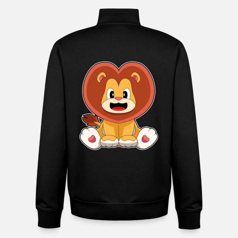 Cœur de Lion - Sweat zippé unisexe en coton bio Stanley/Stella - noir