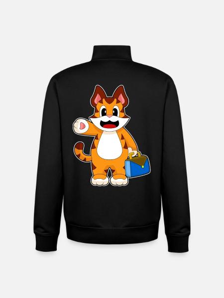 Tiger Handbag - Unisex Organic Zip Sweatshirt by Stanley/Stella - black