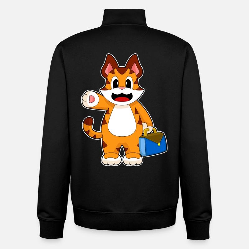 Tiger Unternehmer - Unisex Organic Zip Sweatshirt von Stanley/Stella - Schwarz