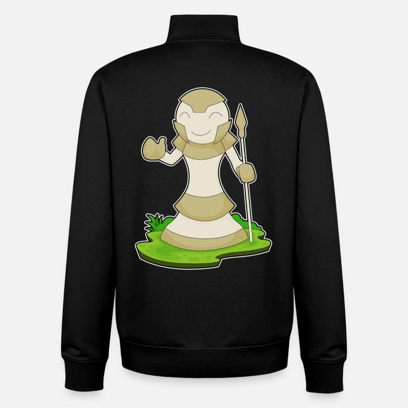 Schachfigur Bauer Schach - Unisex Organic Zip Sweatshirt von Stanley/Stella - Schwarz