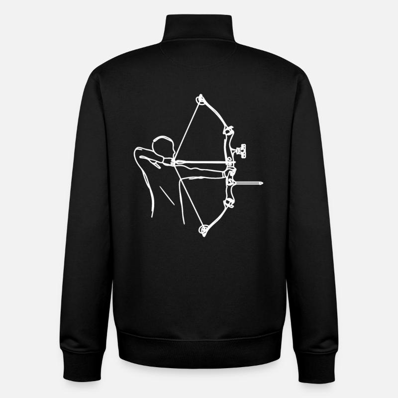 Archers - Sweat zippé unisexe en coton bio Stanley/Stella - noir