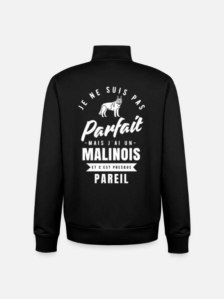 Belgian Malinois Shepherd Gift Idea - Unisex Organic Zip Sweatshirt by Stanley/Stella - black