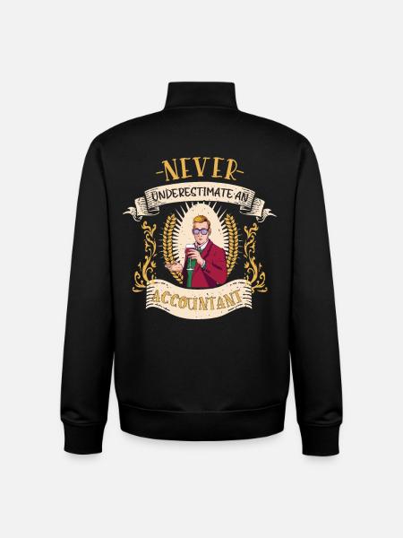 Cadeau drôle de comptabilité comptable - Sweat zippé unisexe en coton bio Stanley/Stella - noir