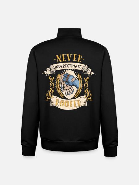 Roofer Roof Professional Funny Gift - Unisex Organic Zip Sweatshirt by Stanley/Stella - black