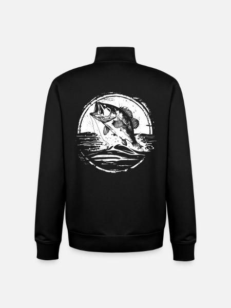 Fish Drawing - Unisex Organic Zip Sweatshirt by Stanley/Stella - black