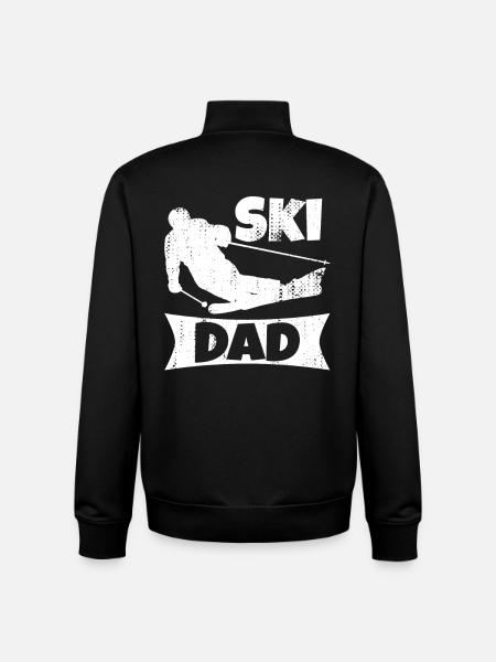 Skier Father - Unisex Organic Zip Sweatshirt by Stanley/Stella - black