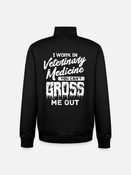 I work in veterinary medicine - Unisex Organic Zip Sweatshirt by Stanley/Stella - black