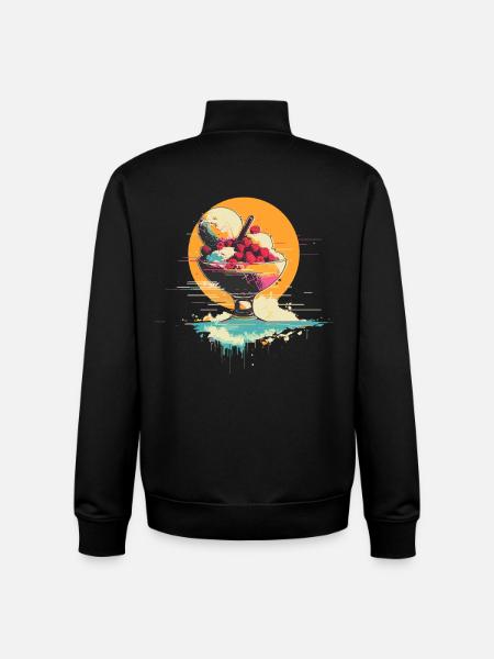 Eiscreme im Becher - Unisex Organic Zip Sweatshirt von Stanley/Stella - Schwarz