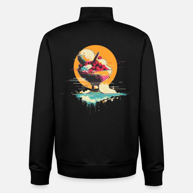 Eiscreme im Becher - Unisex Organic Zip Sweatshirt von Stanley/Stella - Schwarz