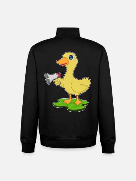 Mégaphone de canard - Sweat zippé unisexe en coton bio Stanley/Stella - noir
