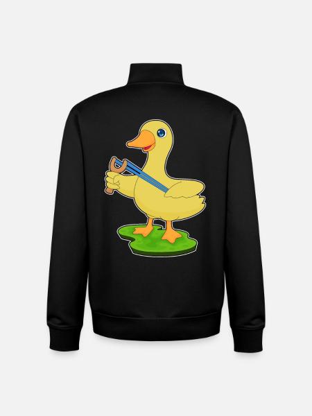Fronde de canard - Sweat zippé unisexe en coton bio Stanley/Stella - noir