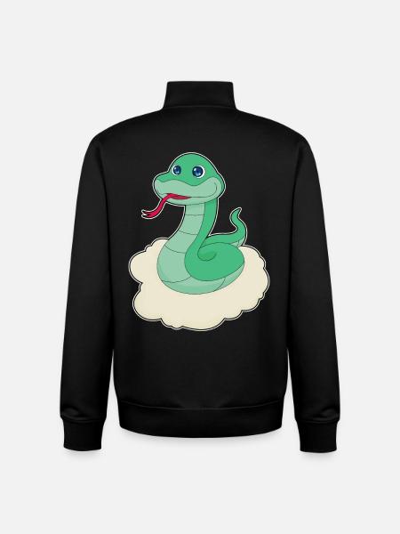 Snake Clouds - Unisex Organic Zip Sweatshirt by Stanley/Stella - black
