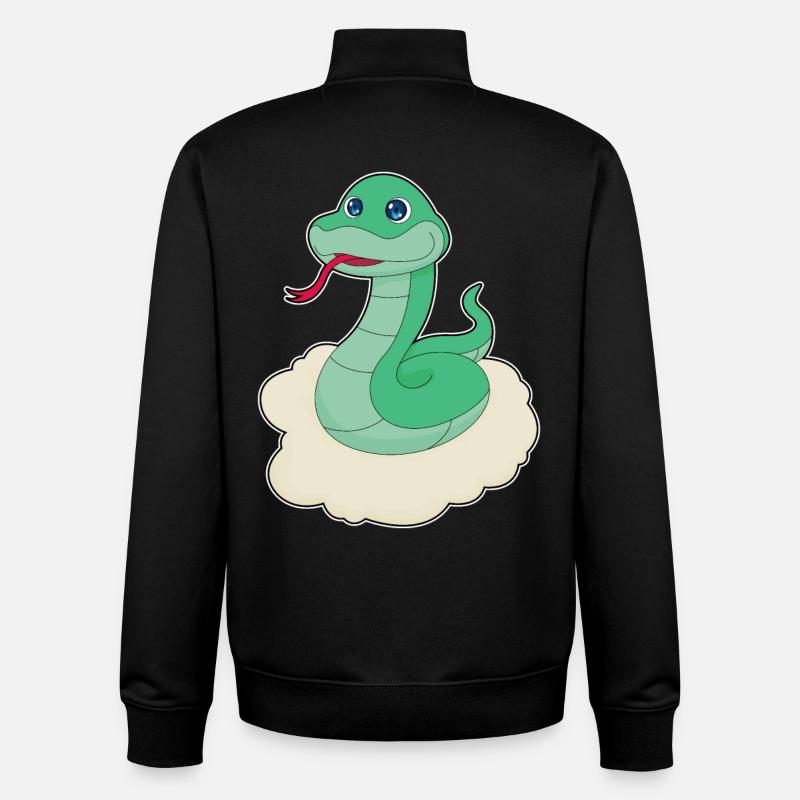 Schlange Wolken - Unisex Organic Zip Sweatshirt von Stanley/Stella - Schwarz