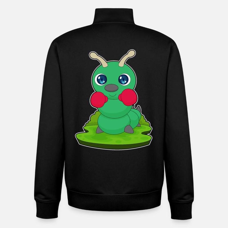 Raupe Boxer Boxhandschuhe Boxen - Unisex Organic Zip Sweatshirt von Stanley/Stella - Schwarz