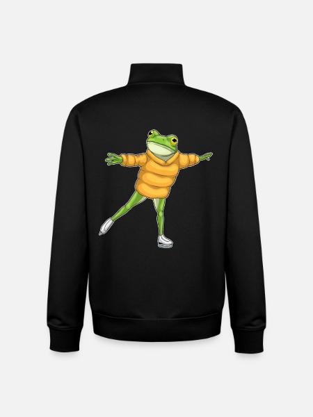 Patins à glace Frog - Sweat zippé unisexe en coton bio Stanley/Stella - noir