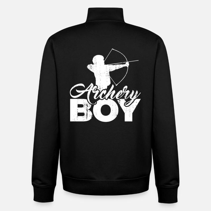 Petit archer - Sweat zippé unisexe en coton bio Stanley/Stella - noir