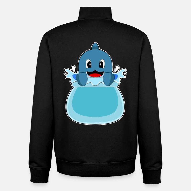 Dolphin Aquarium - Unisex Organic Zip Sweatshirt by Stanley/Stella - black