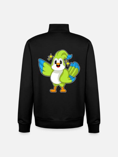 Étoiles perroquets - Sweat zippé unisexe en coton bio Stanley/Stella - noir