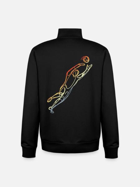 Goalkeeper Sketch - Unisex Organic Zip Sweatshirt by Stanley/Stella - black