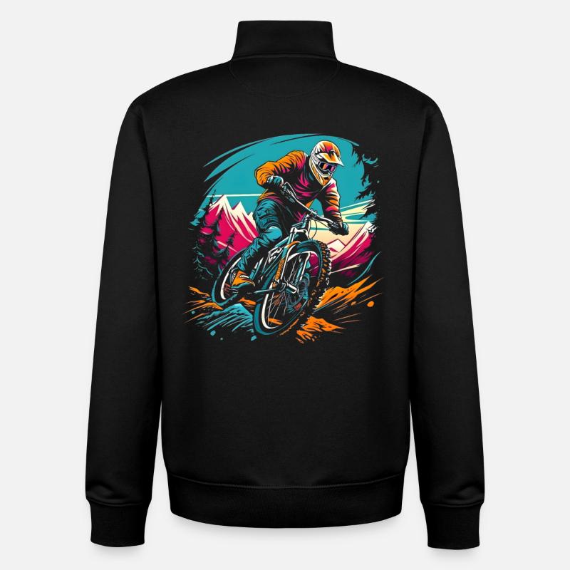 Vtt - Sweat zippé unisexe en coton bio Stanley/Stella - noir