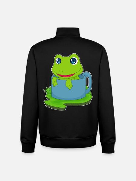 Frog Mug - Unisex Organic Zip Sweatshirt by Stanley/Stella - black