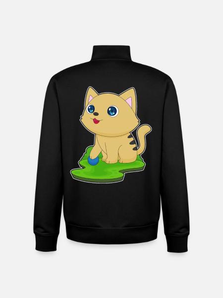 Chat mignon - Sweat zippé unisexe en coton bio Stanley/Stella - noir