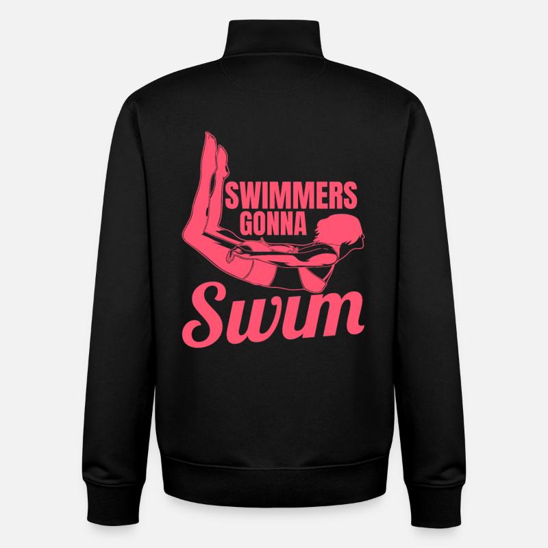 Nageur - Sweat zippé unisexe en coton bio Stanley/Stella - noir