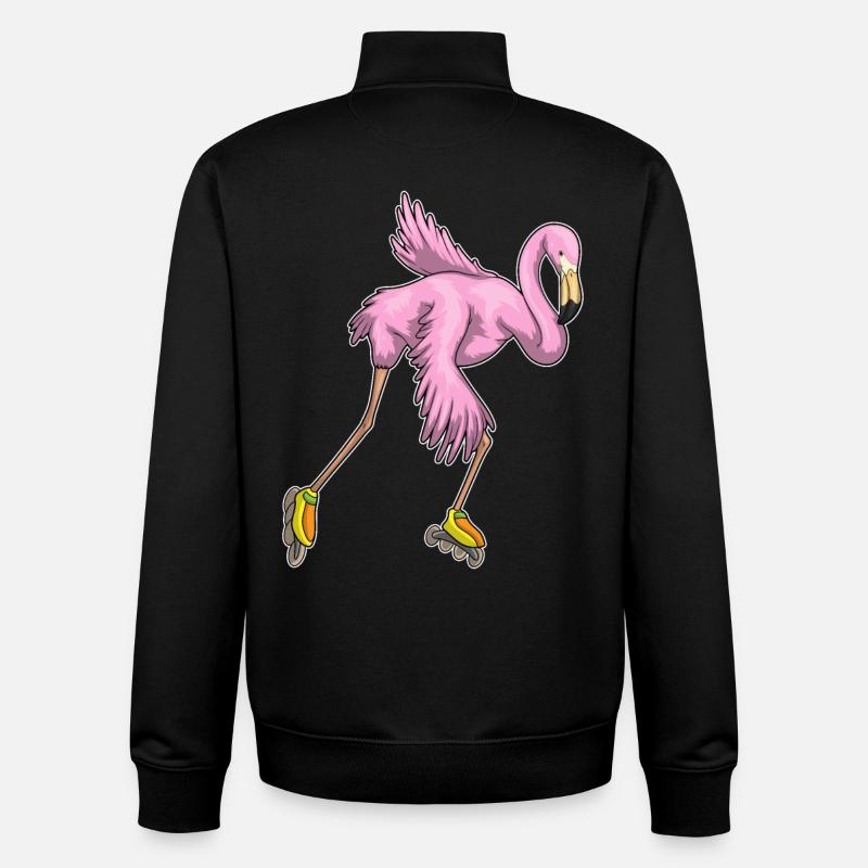 Flamingo Inline skating Inline skates - Unisex Organic Zip Sweatshirt by Stanley/Stella - black