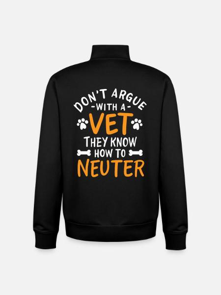 Vétérinaire - Sweat zippé unisexe en coton bio Stanley/Stella - noir