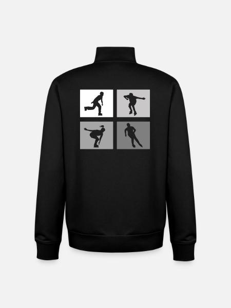Inline-Skating Rollerskates Inline-Skater - Unisex Organic Zip Sweatshirt by Stanley/Stella - black