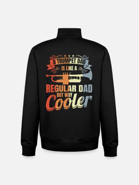 Trumpet player father - Unisex Organic Zip Sweatshirt by Stanley/Stella - black