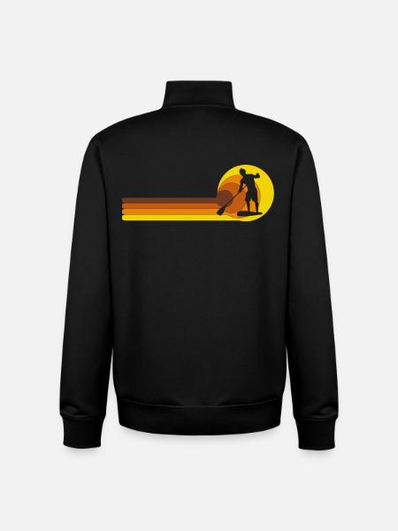 SUP paddleboarding Stand Up Paddle paddling - Unisex Organic Zip Sweatshirt by Stanley/Stella - black