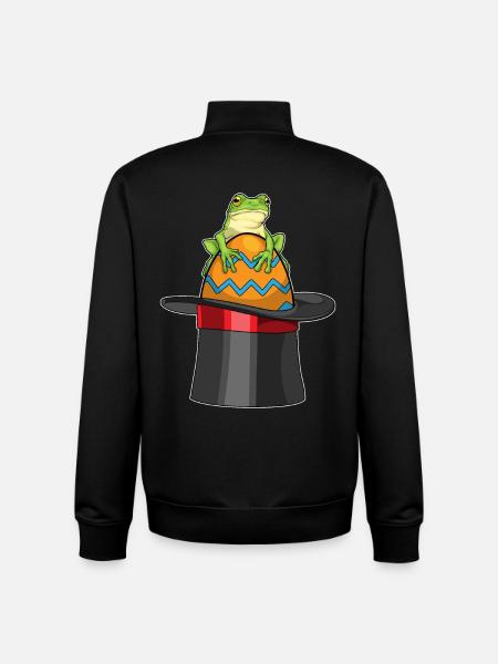 Frosch Ostern Zauberer - Unisex Organic Zip Sweatshirt von Stanley/Stella - Schwarz