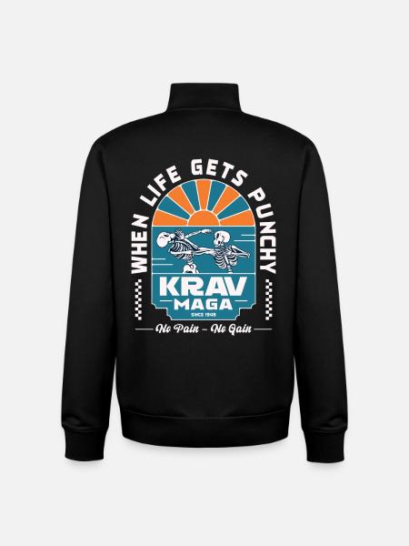 When Life Gets Punchy - Unisex Organic Zip Sweatshirt by Stanley/Stella - black