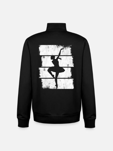 Ballet Dancer Drawing - Unisex Organic Zip Sweatshirt by Stanley/Stella - black