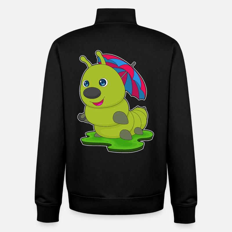 Parapluie Caterpillar - Sweat zippé unisexe en coton bio Stanley/Stella - noir